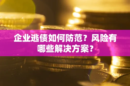 北京企业逃债如何防范？风险有哪些解决方案？
