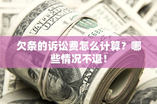 北京欠条的诉讼费怎么计算？哪些情况不退！
