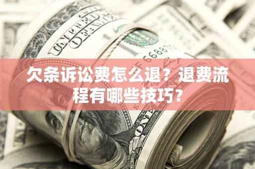 北京欠条诉讼费怎么退？退费流程有哪些技巧？